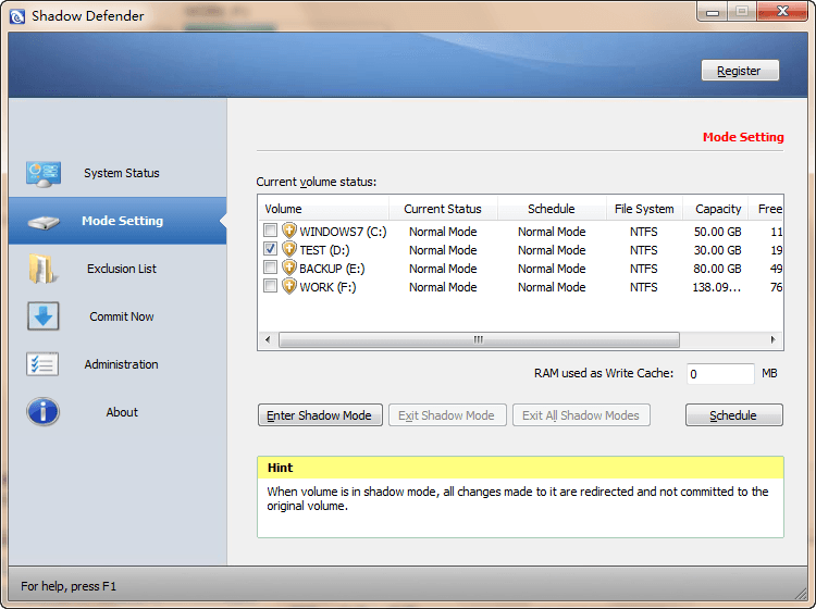 Shadow Defender v1.4.0.623