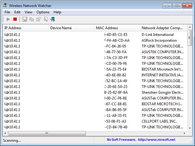 Wireless Network Watcher 2.01