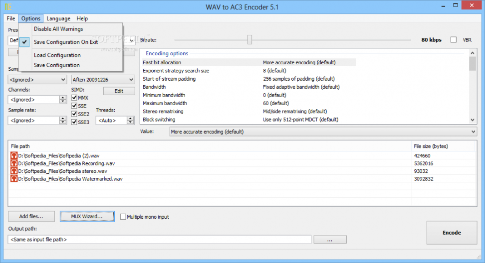 WAV to AC3 Encoder 5.5