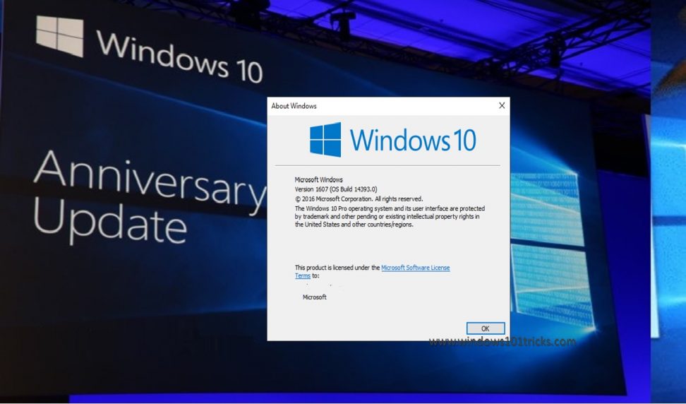 Windows 10 Anniversary Update Pro 1607 14393.105 Insider Preview