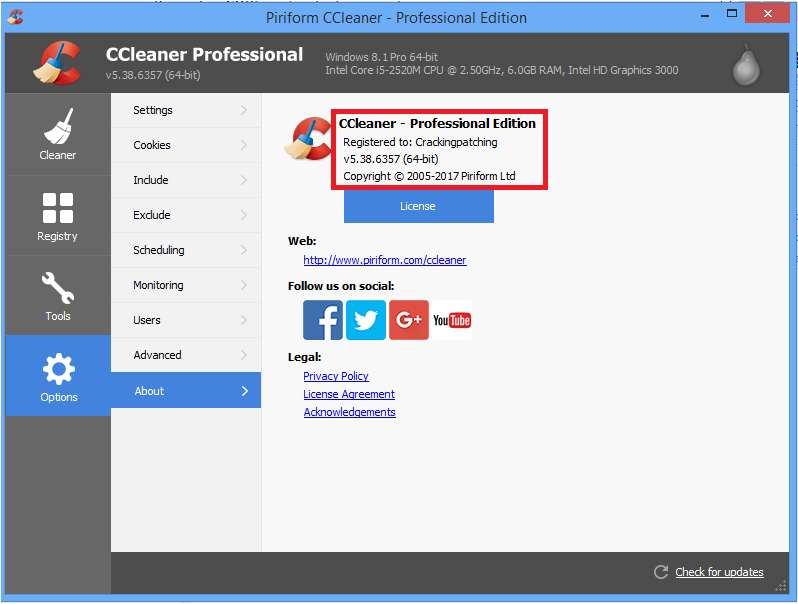 CCleaner crack 5.37 Build 6357 Professional - Business - Technician incl Keygen + Keys full free download