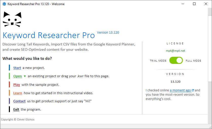 download the new for mac Keyword Researcher Pro 13.247