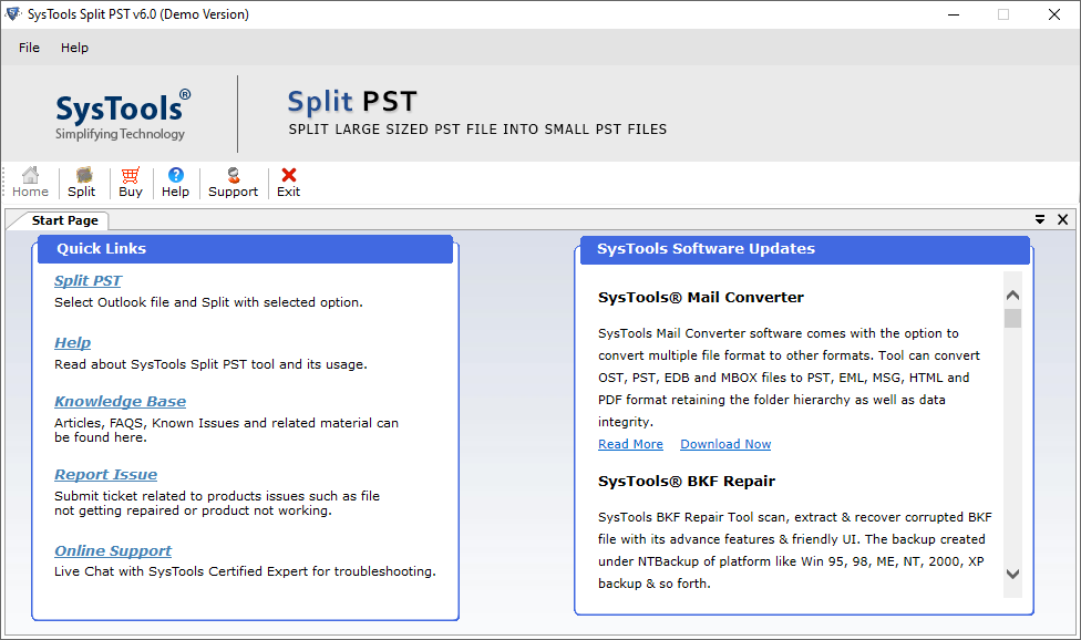 Split PST incl Patch